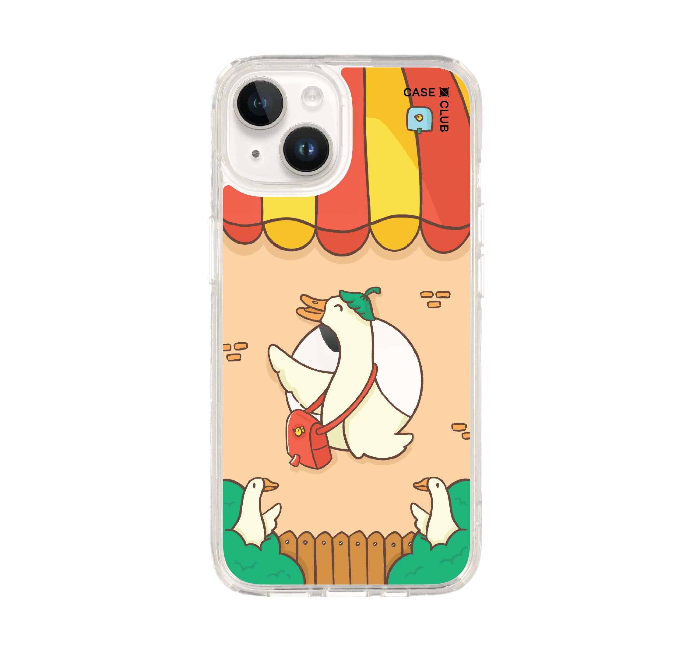 iphone 14 clear case vacation duck